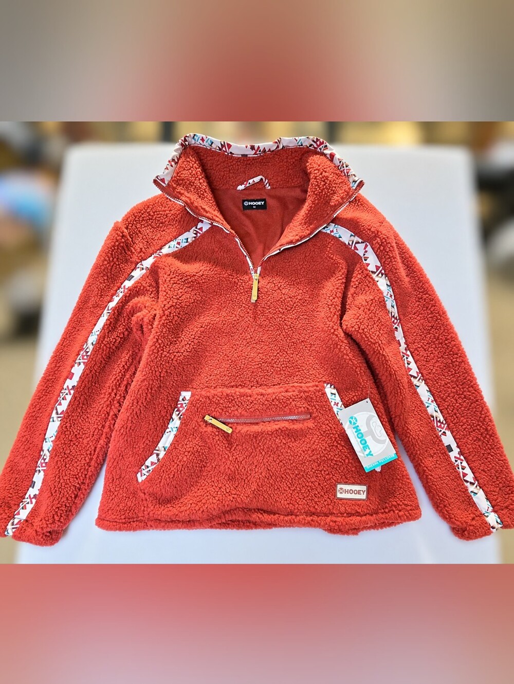 Hooey Women's XL Manada Sherpa Pullover Southwestern NWT
